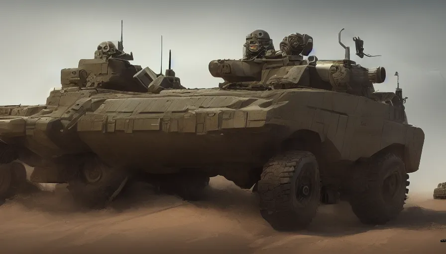 Image similar to military vehicle design, extremely detailed, jama jurabaev, greig fraser, roger deakins, shaddy safadi, feng shu, neil blevins, trending on artstation, high quality, brush stroke