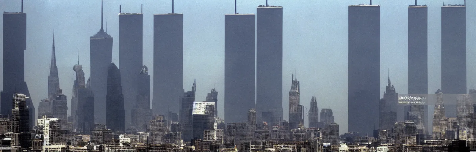 Prompt: “The Twin Towers transform into Giant Robots and ready themselves for battle TOHO Gettyimages September 11 2001 hq ap photos CNN”