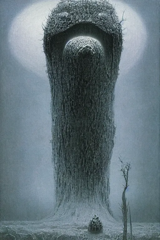 Image similar to a space monster by Zdzislaw Beksinski