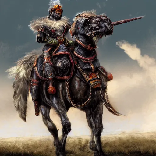 Prompt: a realistic image of Moa cavalry