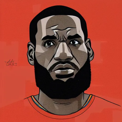 Image similar to Lebron James profile picture by Sachin Teng, asymmetrical, Organic Painting , Matte Painting, geometric shapes, hard edges, graffiti, street art:2 by Sachin Teng:4