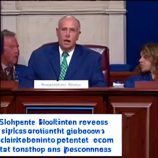 Image similar to Bottlenose dolphin senator, dolphin speaking at Congress, representing Atlantic ocean, C-SPAN footage