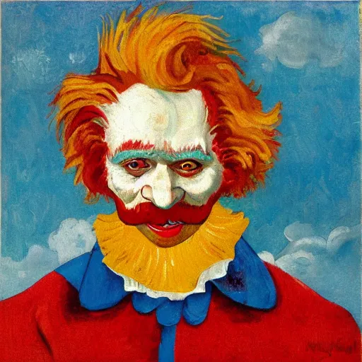 Prompt: ronald mcdonald, von gogh