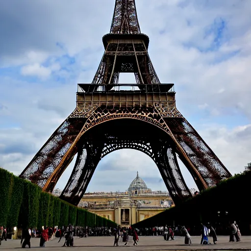 Image similar to the Eiffel Tower in Vatican City