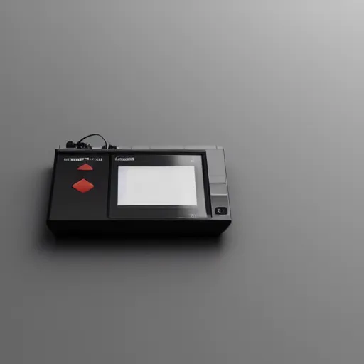 Image similar to isometric 3 d low - poly render of a sony walkman, soft lighting, unreal engine 5