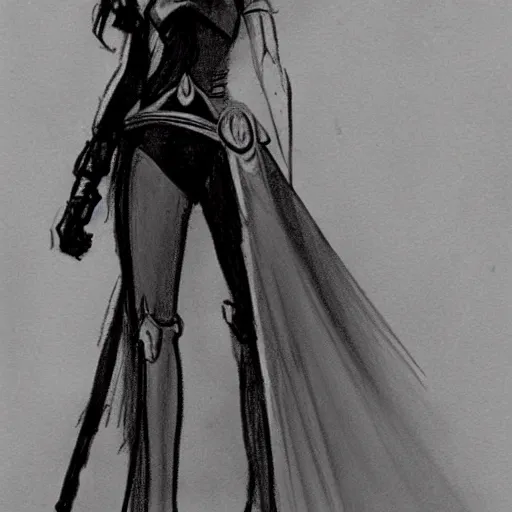 Image similar to milt kahl sketch of victoria justice as princess padme from star wars episode 3