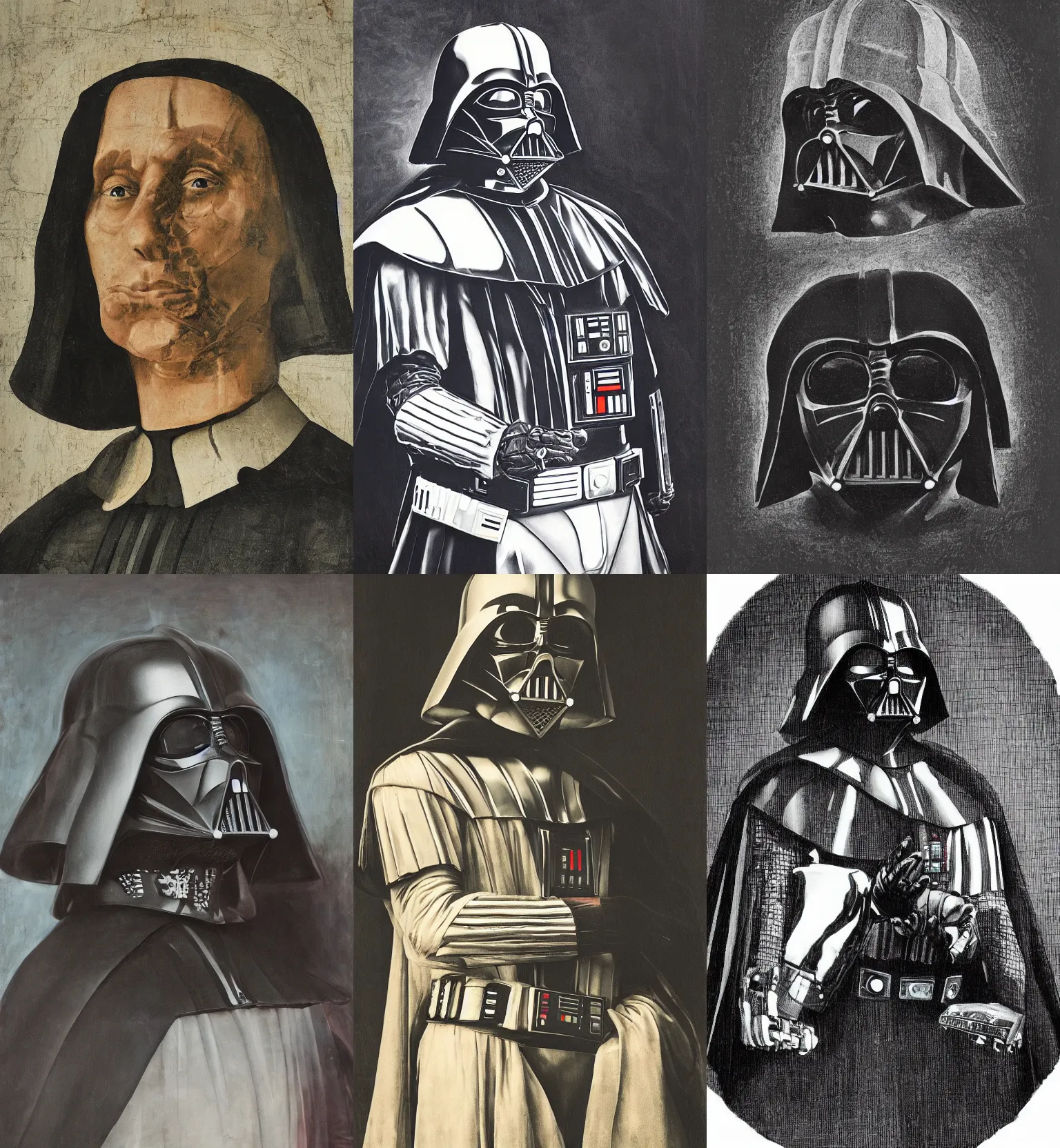 Prompt: Darth Vader, renaissance portrait, hi res