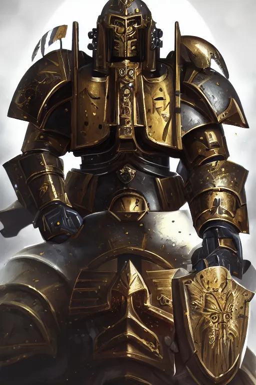 Image similar to armor portrait heros warhammer 4 0 k horus heresy fanart - the primarchs emperor by johannes helgeson animated with vfx concept artist & illustrator global illumination ray tracing hdr fanart arstation zbrush central hardmesh 8 k octane renderer comics stylized