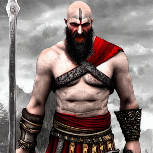 Prompt: Kratos in Norse Mythology