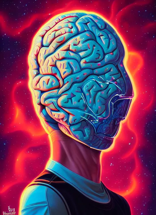 Prompt: nebula brain, tristan eaton, victo ngai, artgerm, rhads, ross draws, hyperrealism, intricate detailed