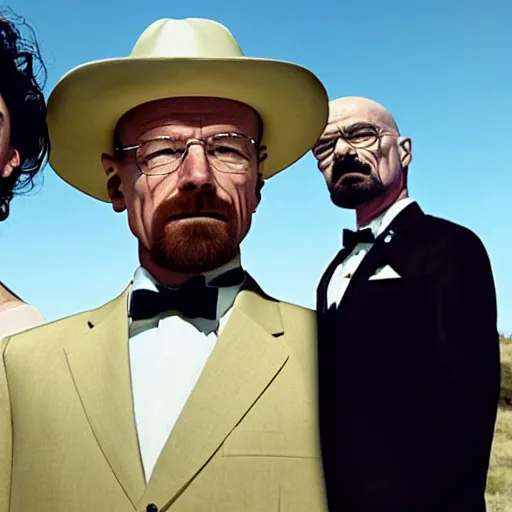 Prompt: Walter White at his quinceanera, cinematic shot, film still, wide shot