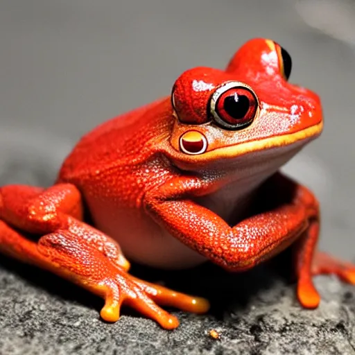 Image similar to a red frog