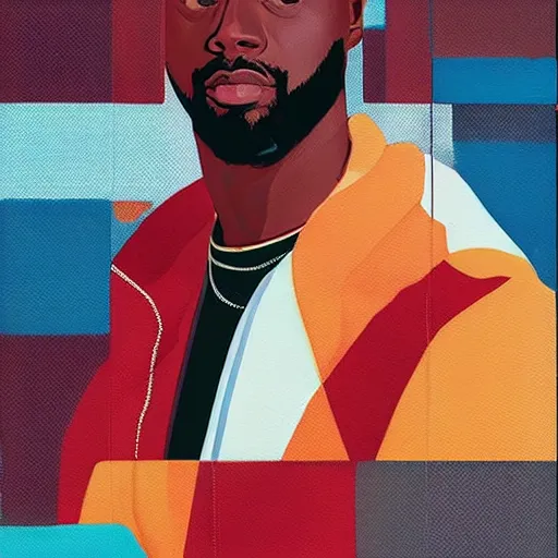 Image similar to Dwyane Wade profile picture by Sachin Teng, asymmetrical, Organic Painting , Matte Painting, geometric shapes, hard edges, graffiti, street art:2 by Sachin Teng:4