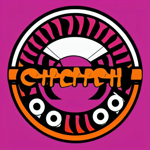 Image similar to charlie and the oscillator logo pop art style