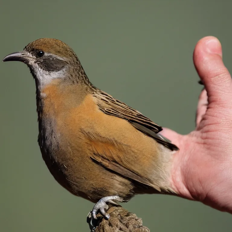 Image similar to a bird in hand is worth two in the bush, highly detailed, 8 k resolution