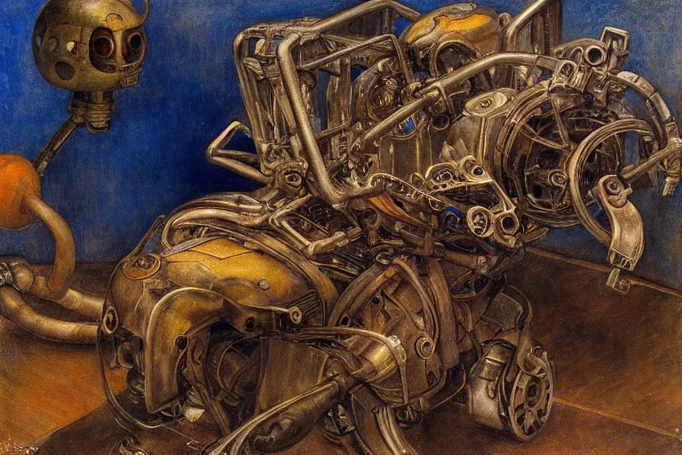 Prompt: mechanical robot rat, by annie swynnerton and diego rivera and elihu vedder, symbolist, dramatic lighting, art brut, soft cool colors, smooth, sharp focus, extremely detailed, adolf wolfli and ( donato giancola )