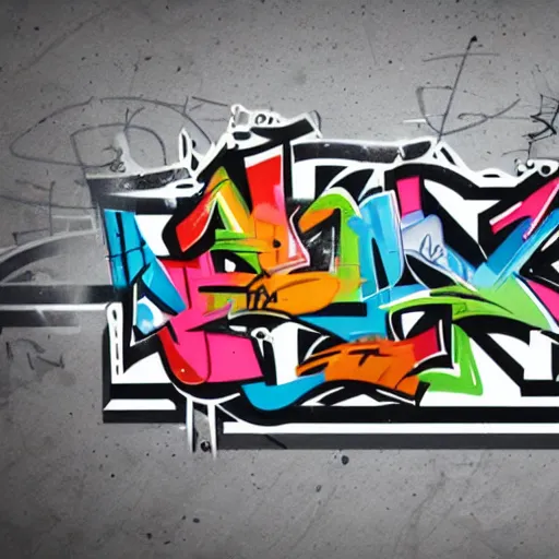 Prompt: a logotype of a graffiti artist