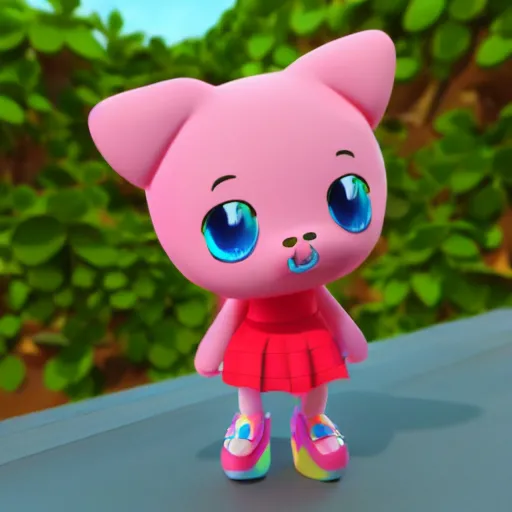 Prompt: 3 d cute doja cat avatar, sanrio style, fun video game platformer, octane render, bright colors 8 k