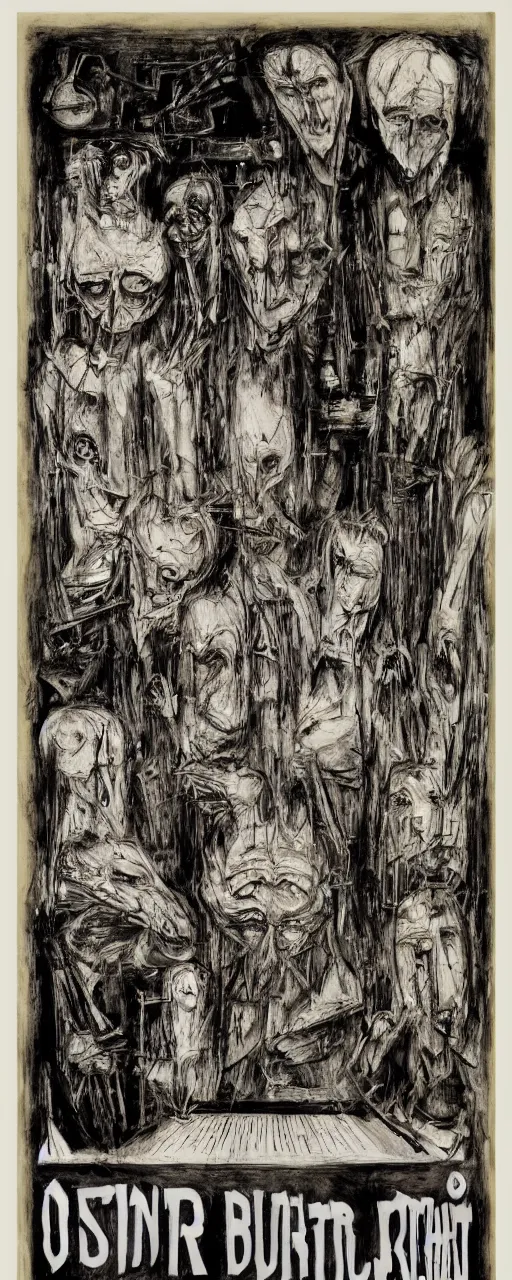 Prompt: user manual of the creator, by bernard buffet and stephen gammell and emil nolde, 8 k, trending on artstation