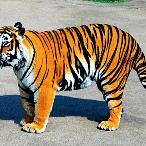 Prompt: hybrid of tiger and rat