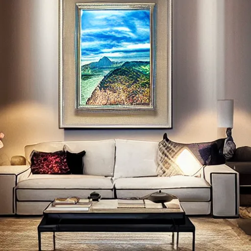 Image similar to photo of framed art for rich collectors, ultra - realistic hdr highly detailed cinematic lighting