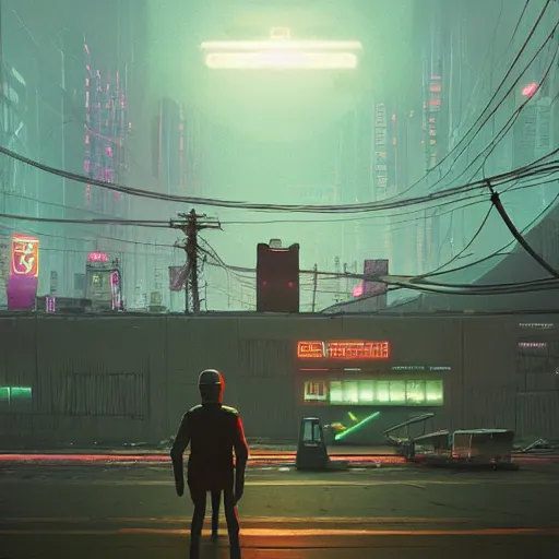 Image similar to Cyberpunk sad, Simon Stålenhag, 4k digital art