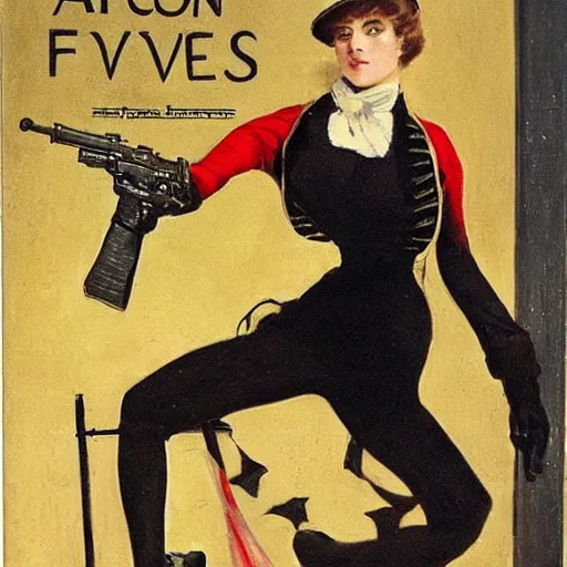 Image similar to action heroine spy by alfred stevens