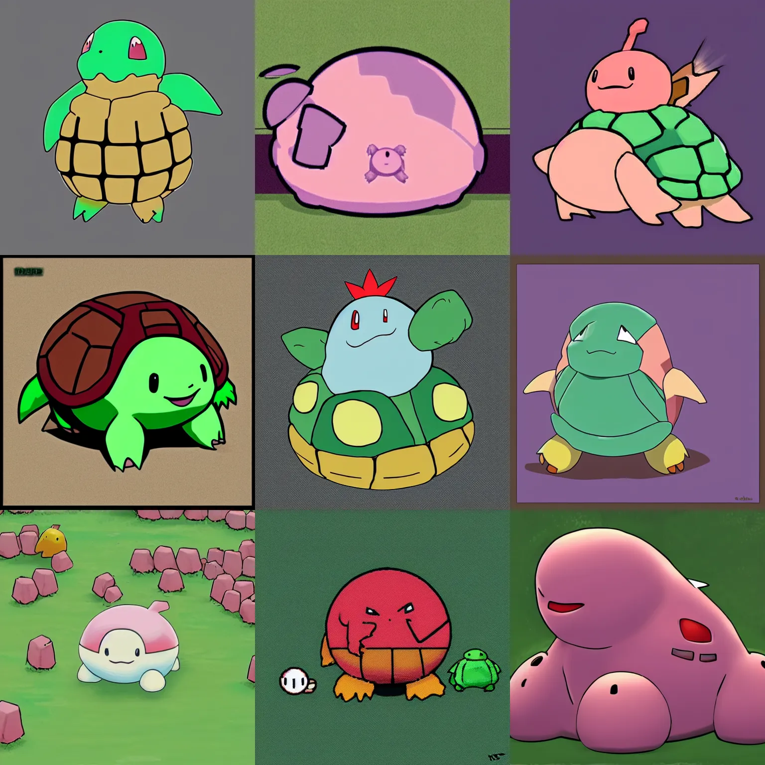 Prompt: Chansey Pokemon as a turtle