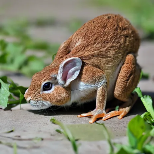 Image similar to photo of a hybrid between a rabbit and a frog