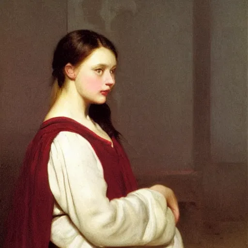 Image similar to photo of young woman by carl heinrich bloch