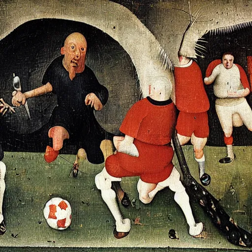 Prompt: real madrid by hieronymus bosch