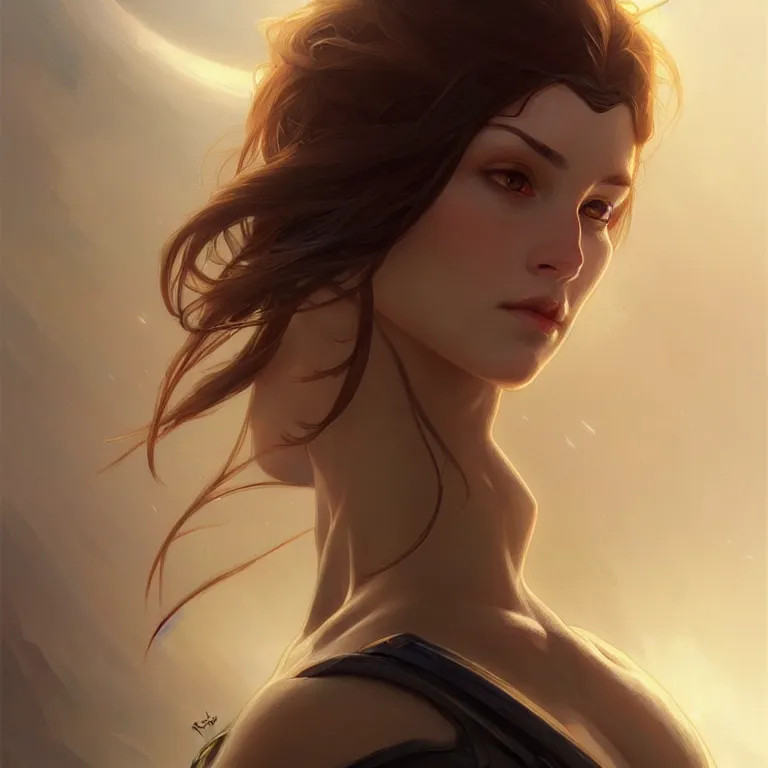 Image similar to anthromorphic goose girl portrait, sci - fi face, elegant, highly detailed, digital painting, artstation, concept art, smooth, sharp focus, illustration, art by artgerm and greg rutkowski and alphonse mucha