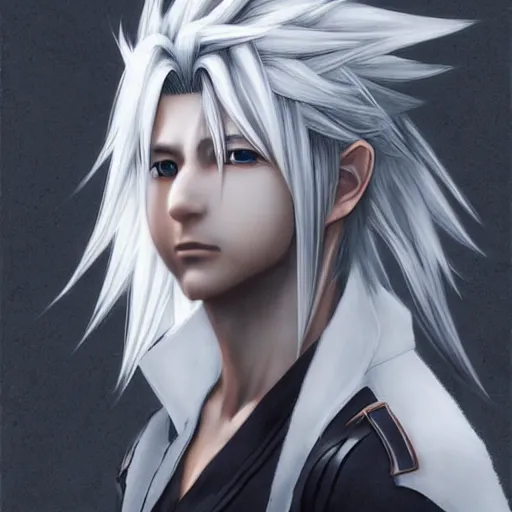 An anime portrait of a realistic cloud strife from | Stable Diffusion ...