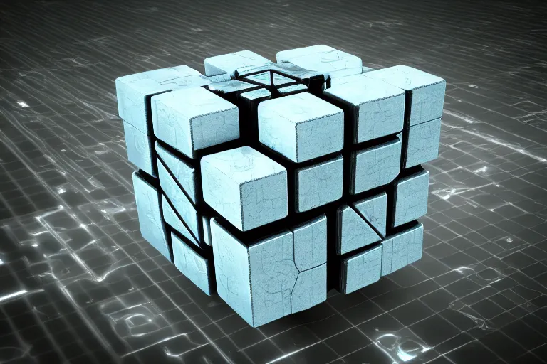 Prompt: single Cyberpunk Intricate cube no background 4K 3D render desktopography HD Wallpaper digital art