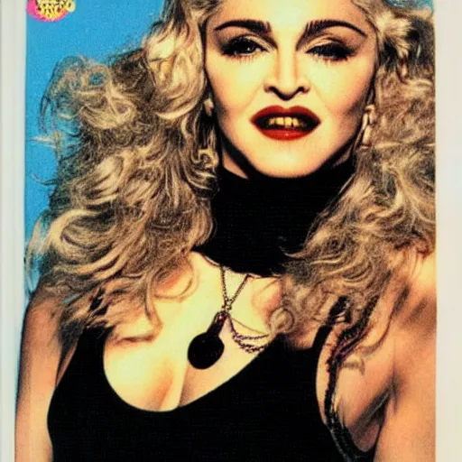 Prompt: madonna 1 9 8 5 material girl illustration tv guide madonna 1 9 8 5 material gworl madonna art