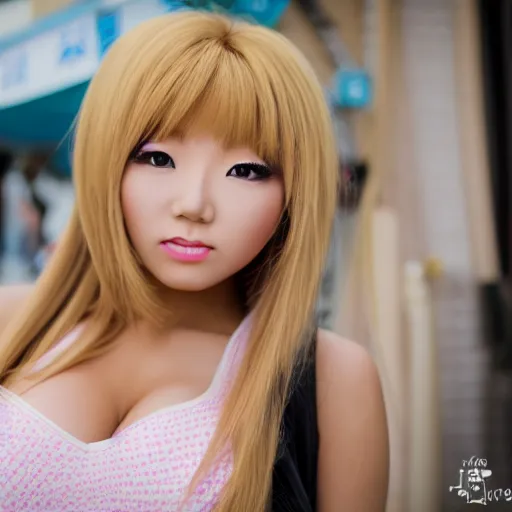 Image similar to japanese gyaru, 5 0 mm