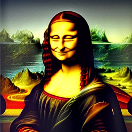 Image similar to mona lisa in the style of zdzisław beksinski, matte painting, 4 k