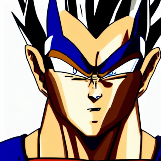 Image similar to vegeta, gta character, detailed face