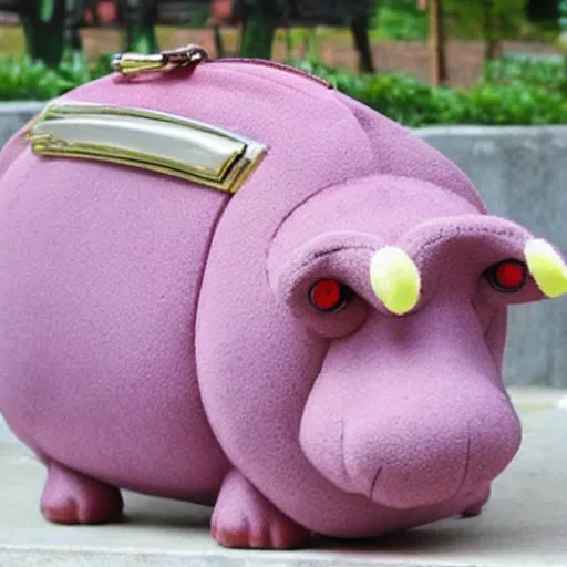 Image similar to poodle sized hippo in a purse