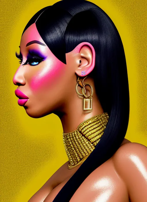 Image similar to nicki minaj is kissing cardi b, evangelion, au naturel, hyper detailed, sharp focus, bokeh, depth of field, digital art, trending in artstation, cinematic lighting, studio quality, smooth render, unreal engine 5 rendered, octane rendered, art style by klimt and nixeu and ian sprigger and wlop and krenz cushart