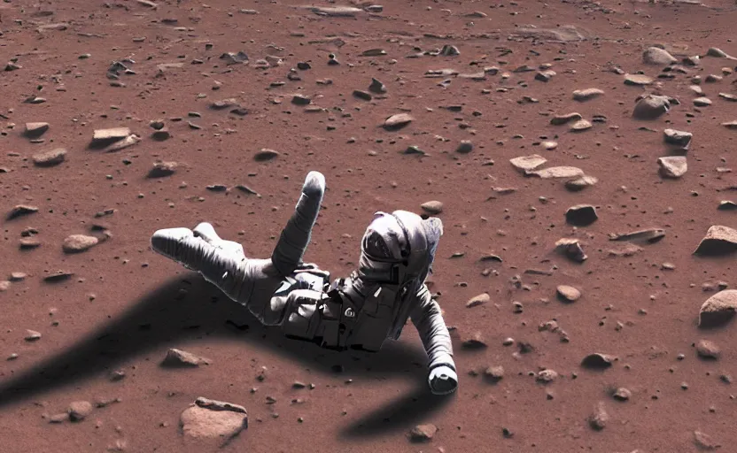 Image similar to Lil Uzi Vert chilling on Mars, planetary digital art, 4k