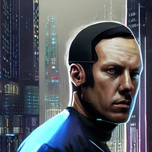 Image similar to portrait isometric drawing, DJ Tiesto as Aiden Pearce character from Watch Dogs game, cyberpunk, intricate, epic lighting, cinematic composition, hyper realistic, 8k resolution, unreal engine 5, by Artgerm, tooth wu, dan mumford, beeple, wlop, rossdraws, James Jean, Andrei Riabovitchev, Marc Simonetti, yoshitaka Amano, Artstation