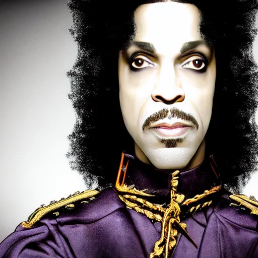 Prompt: weird portrait photo of prince, very detailed