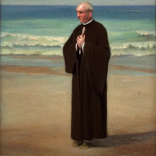 Image similar to A priest on the beach, Falter John Philip