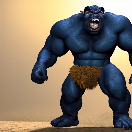 Image similar to ultra realistic weaponized mutant ogre