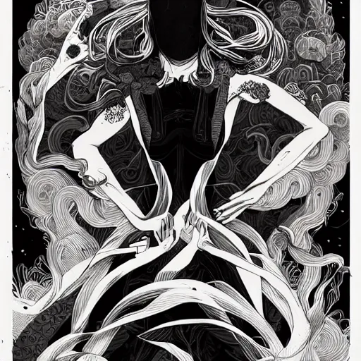 Image similar to mcbess illustration of a hand maiden, intricate complexity, by greg rutkowski, artgerm, ross tran, conrad roset, takato yomamoto, ilya kuvshinov. 4 k, beautiful, cinematic dramatic atmosphere