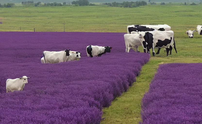 Image similar to Purple Tornadoes lifting cows