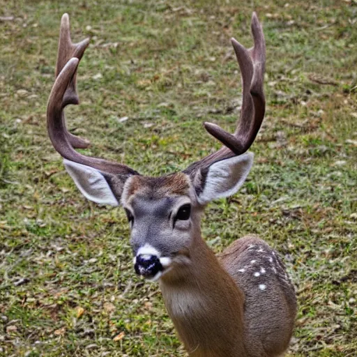 Image similar to photo of a funny deer laughing at a joke