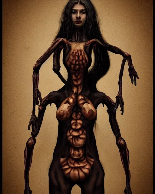 Image similar to woman with six arms, trending on artstation
