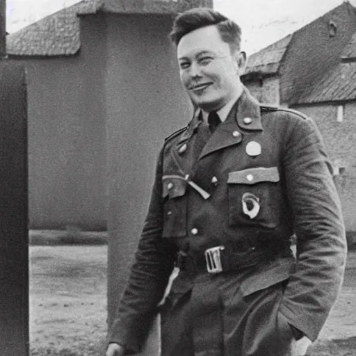 Image similar to elon musk during ww 2 germany